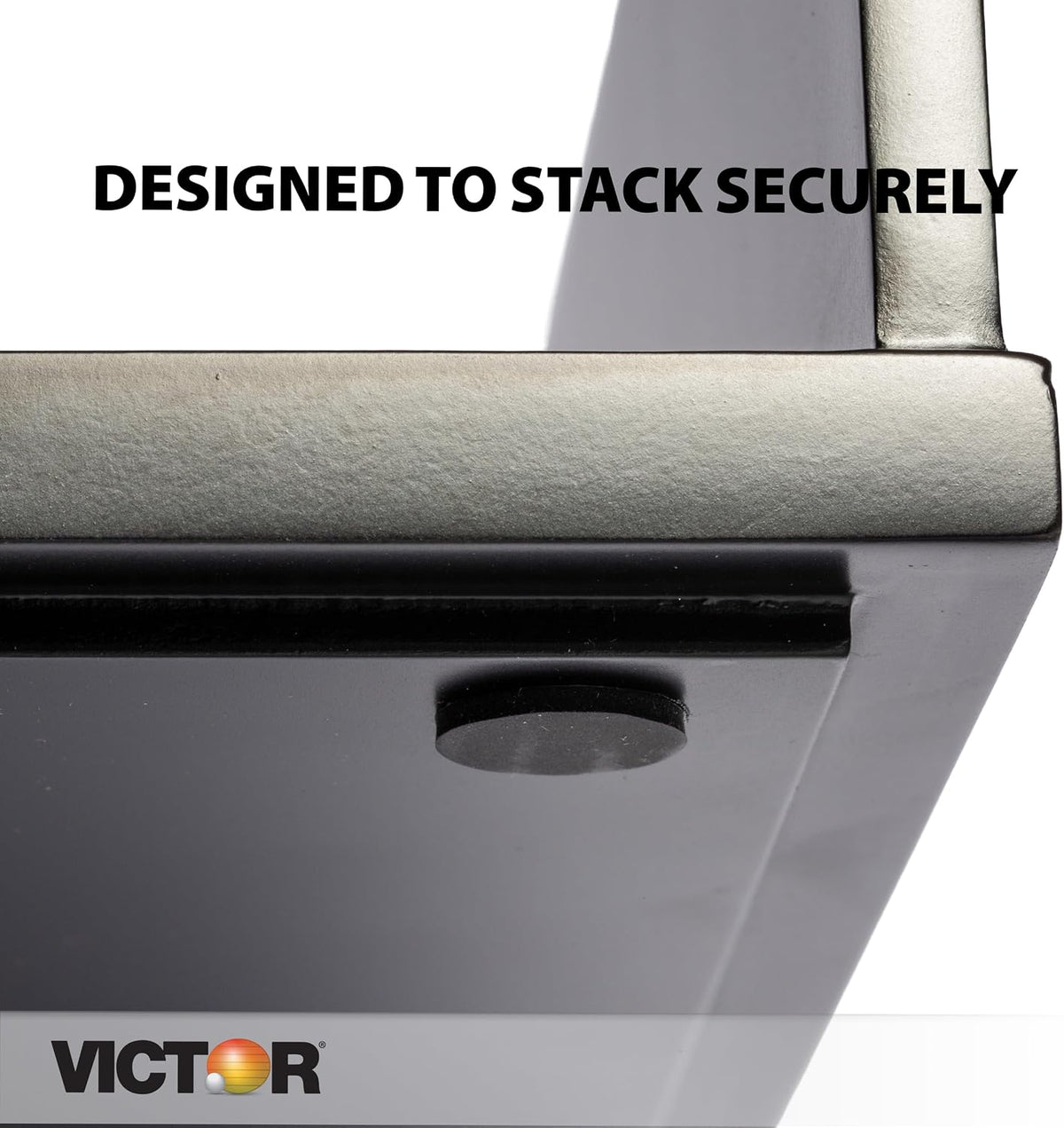 Victor 1142-5 Midnight Black Collection Front Load Letter Tray, Matte Black P...