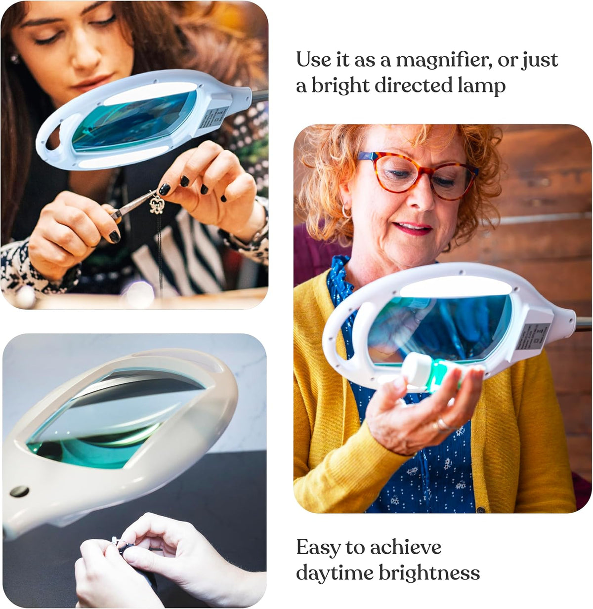 Brightech LightView Pro Magnifying Glass with Light and Stand, Magnifying Flo...