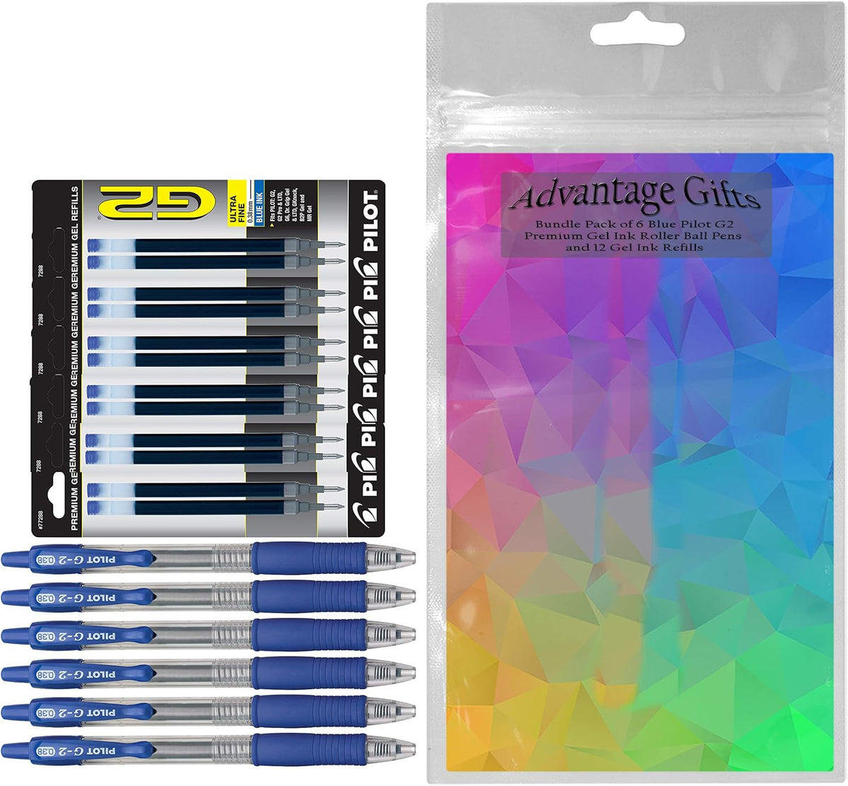 G2 Premium Refillable & Retractable Rolling Ball Gel Pens with Refills, U...