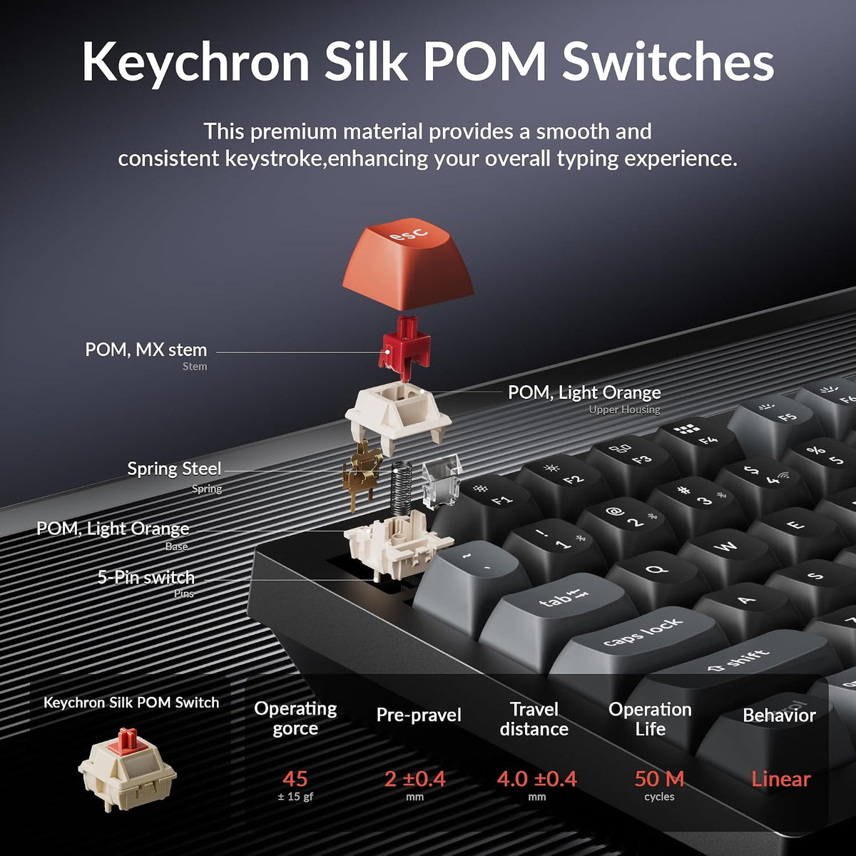 Keychron V6 Ultra 8K Wireless Mechanical Keyboard, 8000Hz Polling Rate Tri-Mo...