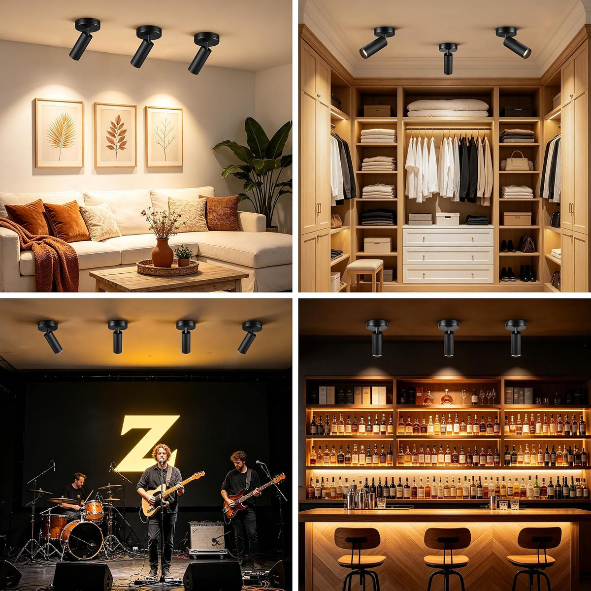 Flush Mount Ceiling Light Fixture, Dimmable Adjustable Ceiling Spotlight Dire...