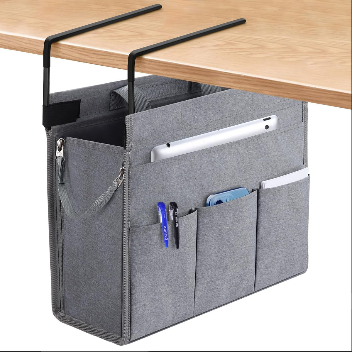 MASTLU Under Desk Hanging Storage Bag, Desk Organizer Storage, Office Side St...