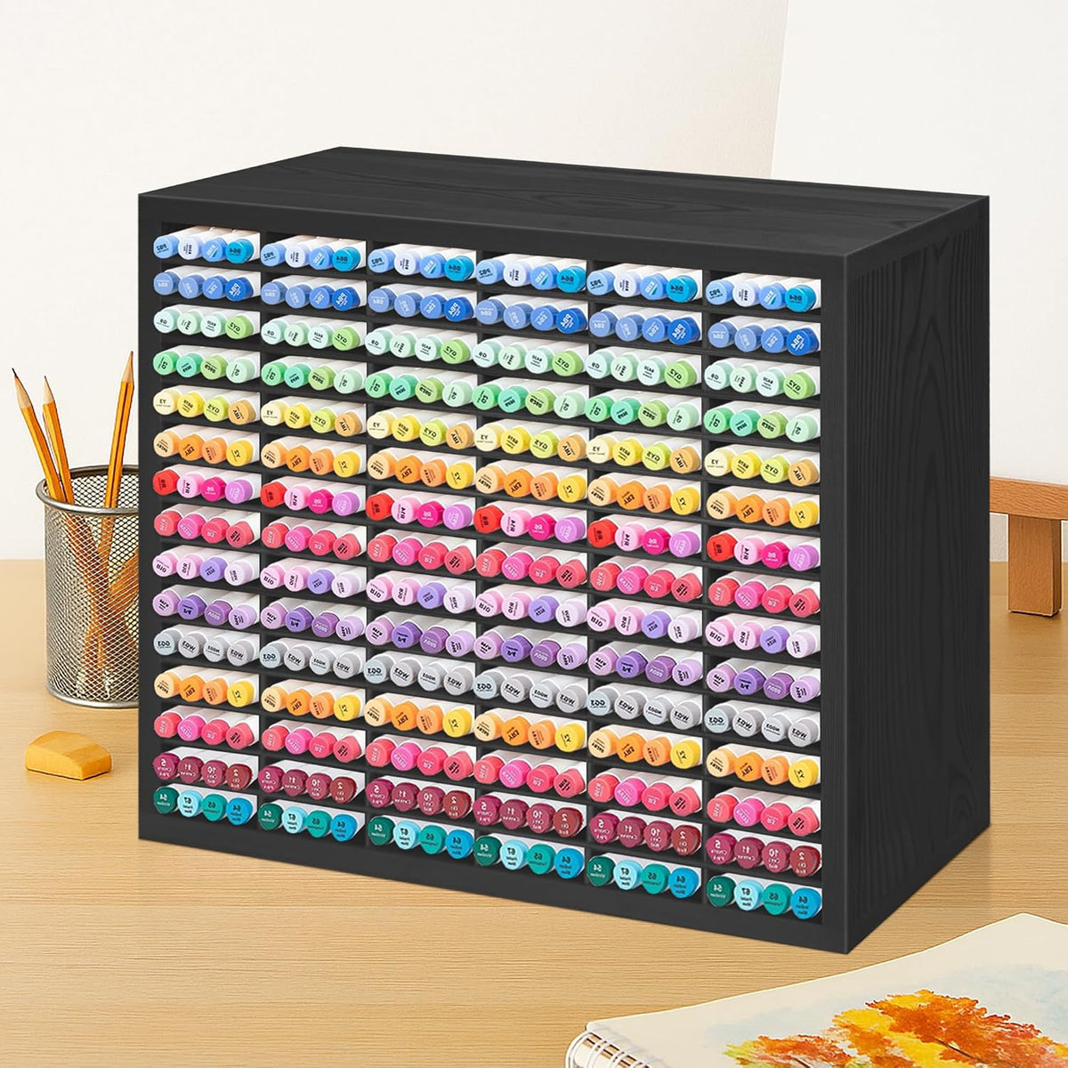 PROLEE Markers Organizer with 90 Compartments for 360 Marker Storage Art Pens...