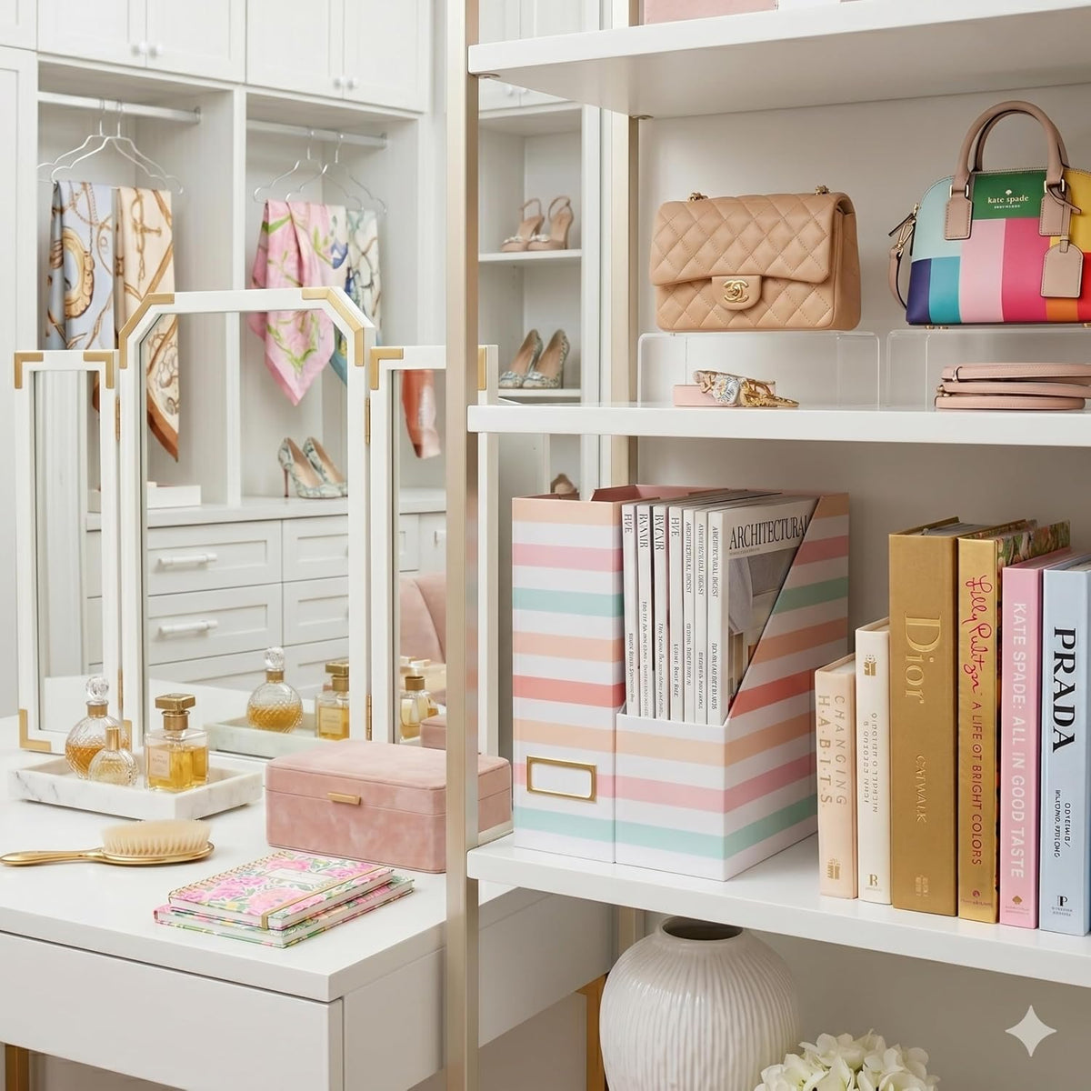 BLU MONACO | Cardboard Magazine File Holder Set of 4 | Vertical Magazine File...