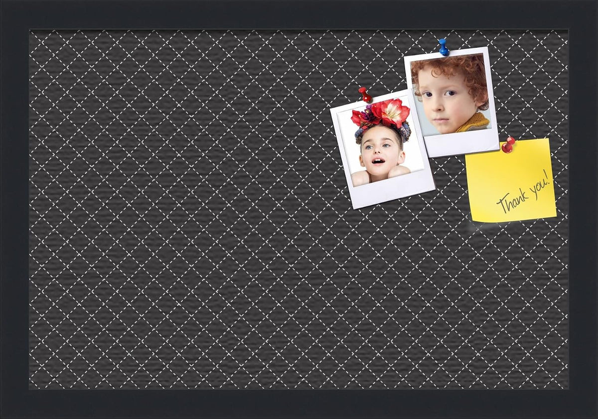 PinPix 18x12 inch Cork Bulletin Board. This Decorative Framed Pin Board Comes...