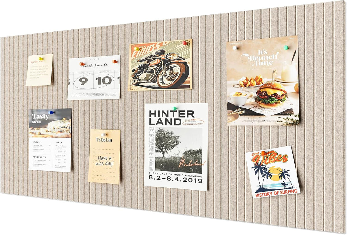 48 x 32 inches Large Bulletin Board, Decorative Felt Pin Board, 0.35“ Thick F...