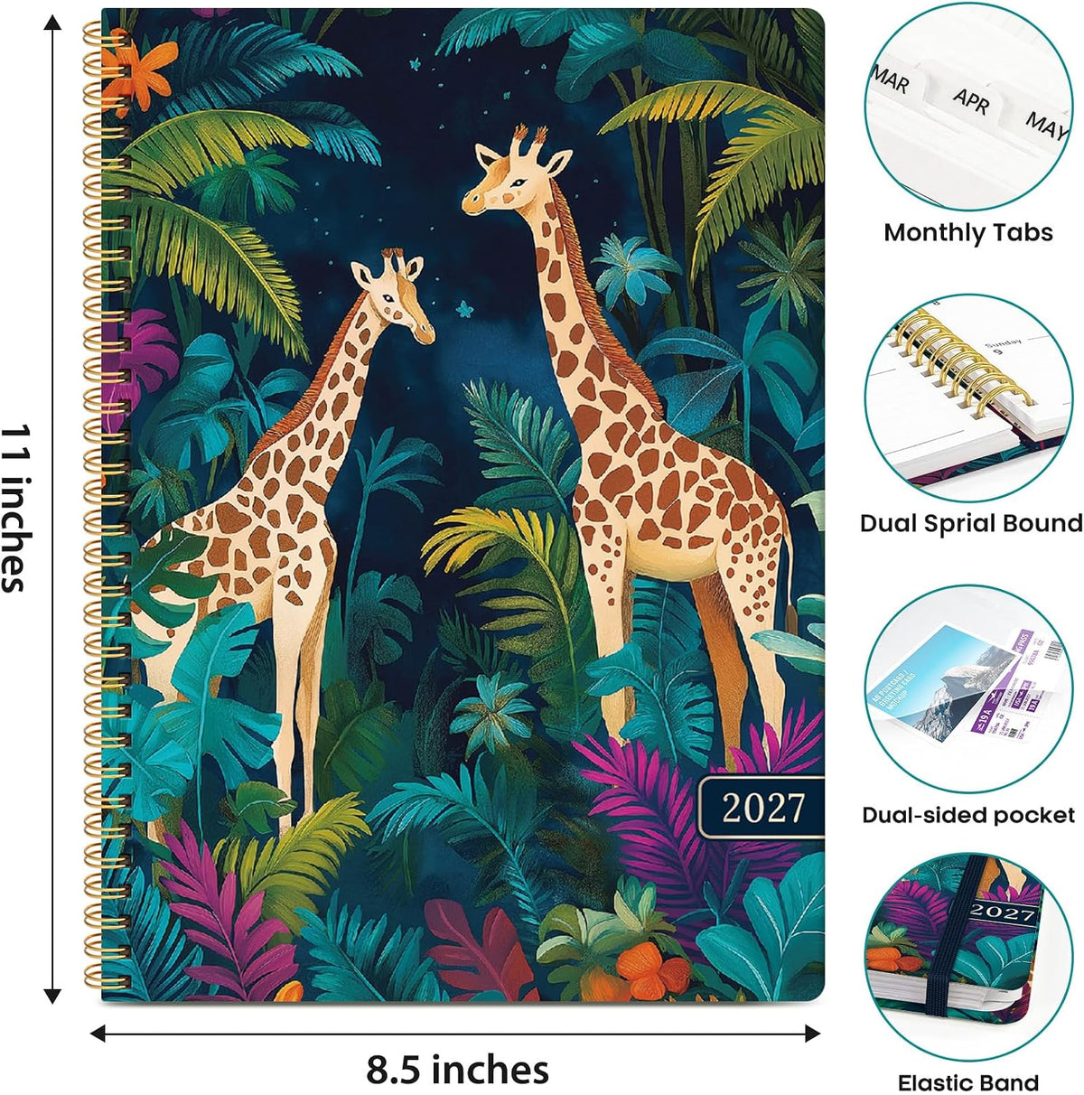 2027 Planner 8.5" x 11", Weekly & Monthly Calendar Book, Jan-De...