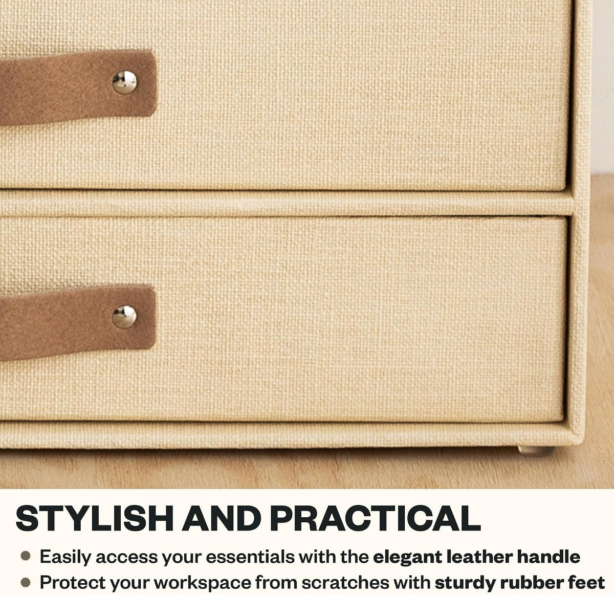 Bigso Birger 2 Drawers - Desktop Drawers for A4 and Letter Size Papers and Do...