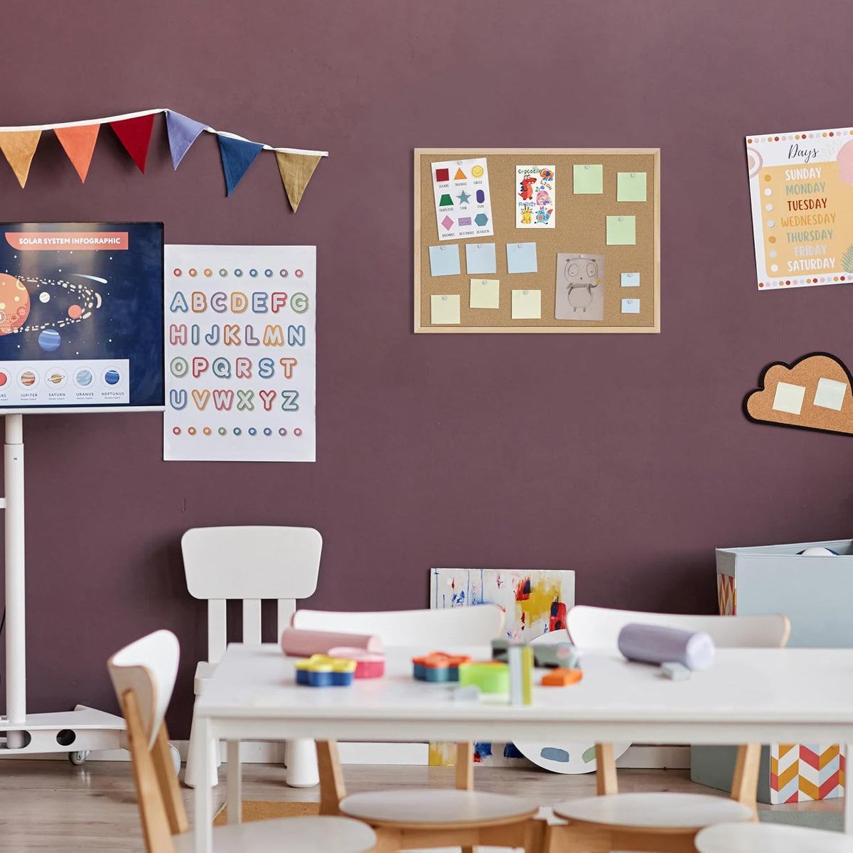DAHAPYBOO Bulletin Board for Office with Pin Oak Wood Boards 2Pack,24x18