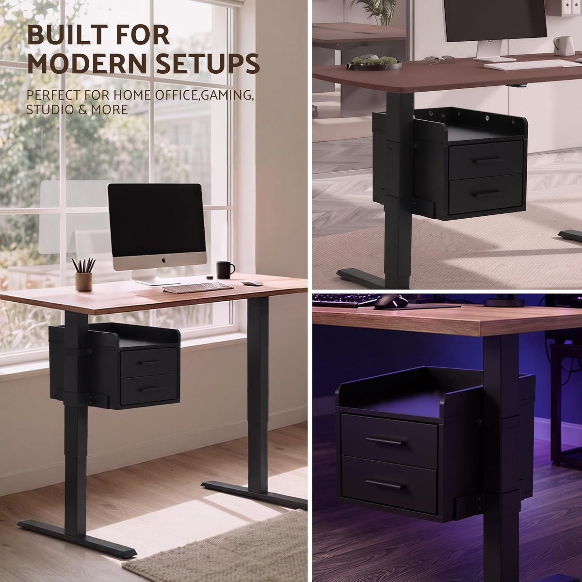 OUTFINE Clamp-On Under Desk Drawer, No-Drill Storage for Standing Desks