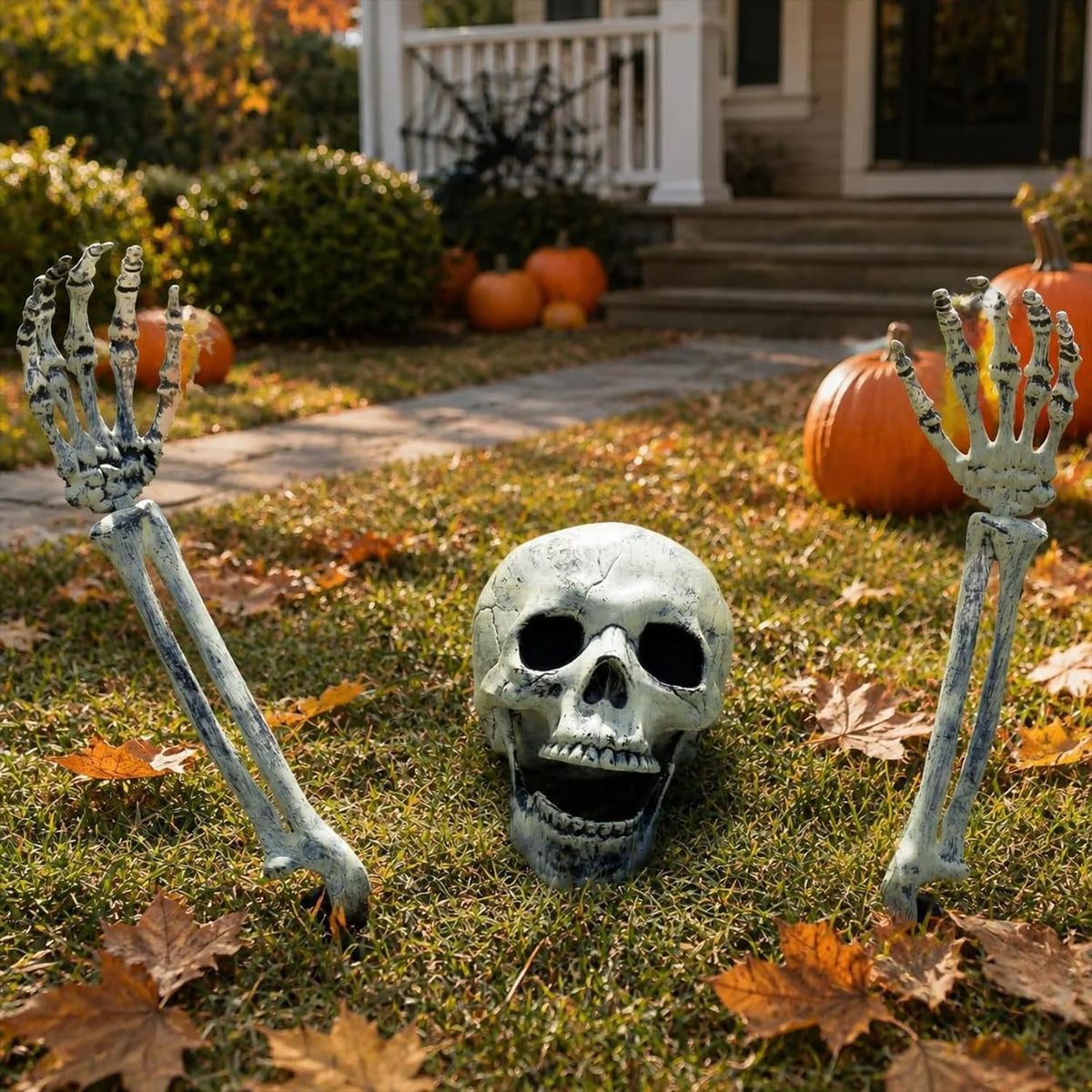 3 Pack Halloween Decor Outdoor Skeleton Stakes for Yard,Lawn,Graveyard