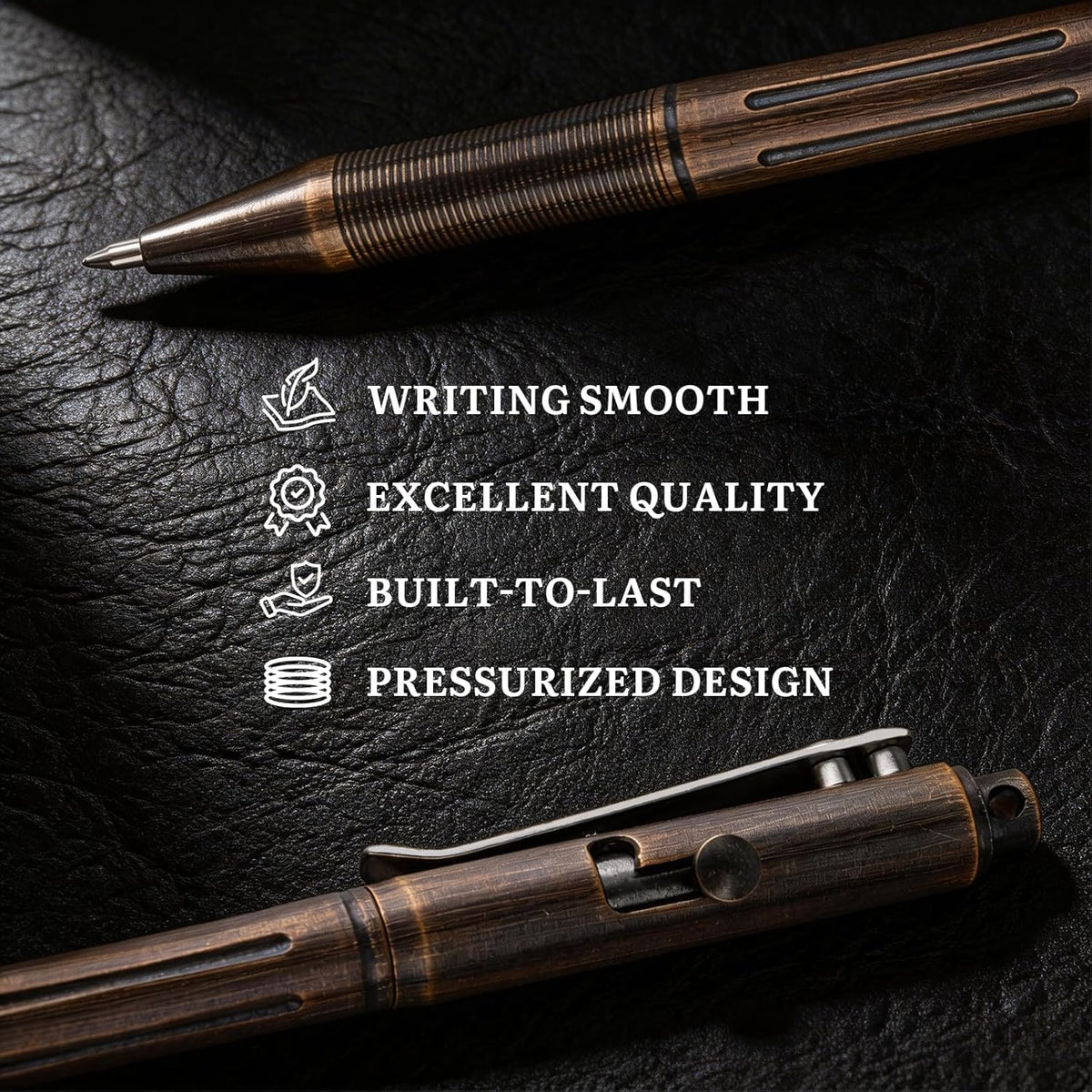 SMOOTHERPRO Stainless Steel Bolt Action Pen Compatible with Pilot G2 Refill