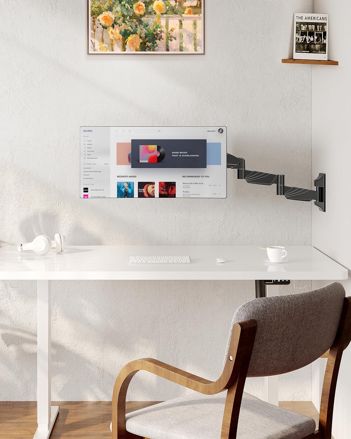 MOUNT PRO Monitor Wall Mount for 13 to 32 inch Computer Screen, Extra Long Ad...