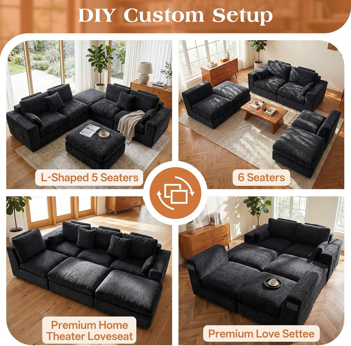 Ottoman Module for Cloud Modular Sectional Sofa