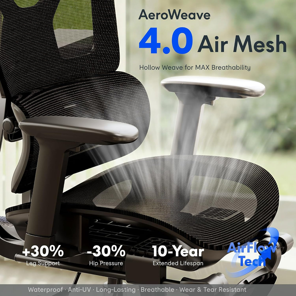 FLEXISPOT ErgoX Premium Ergonomic Office Chair Dark Grey-FT