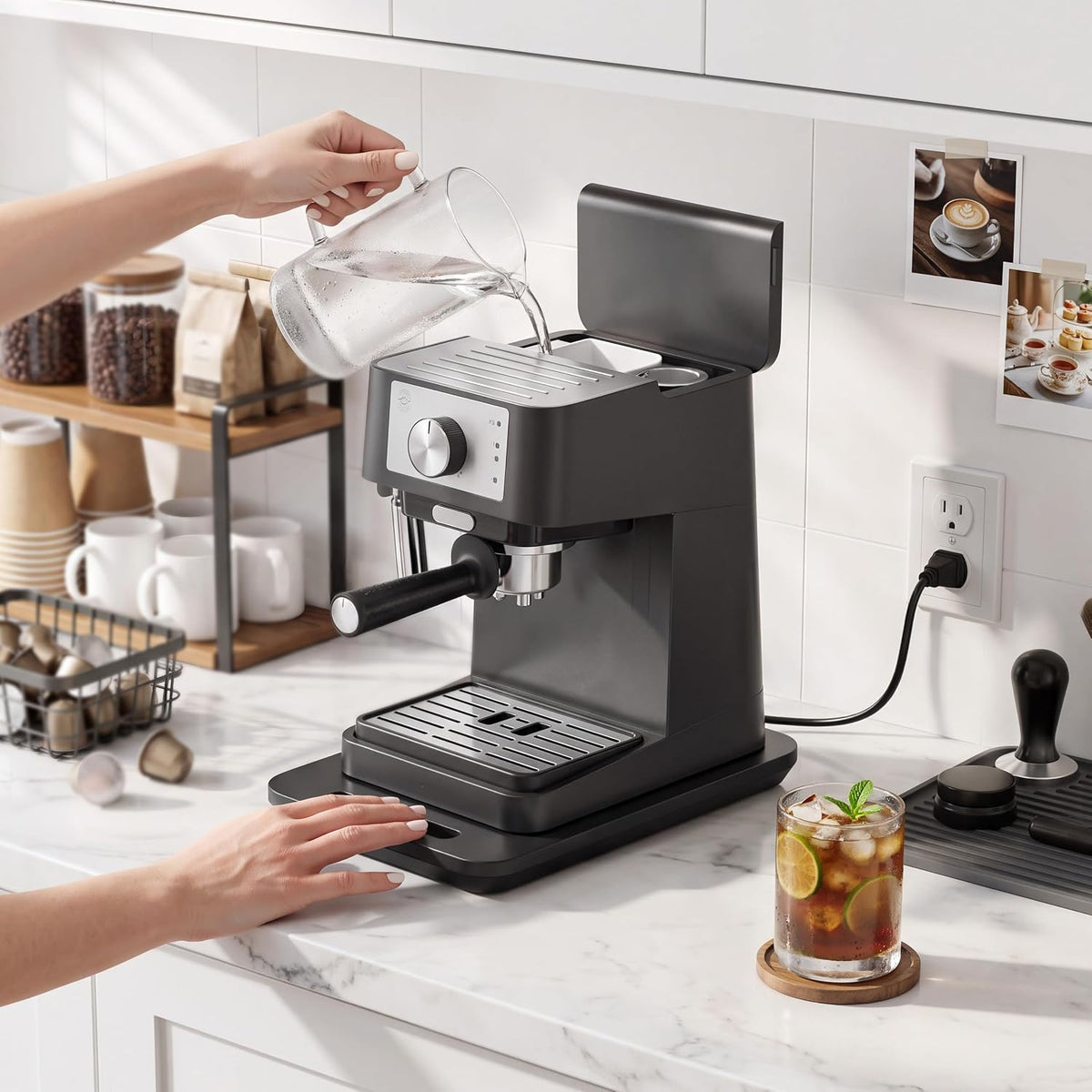 Appliance Slidng Tray for Coffee Maker for Countertop, 9.5"W x 14"D