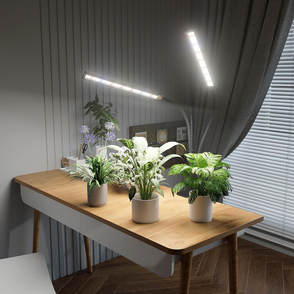 GooingTop LED Grow Light,White Full Spectrum Clip Plant Growing Lamp