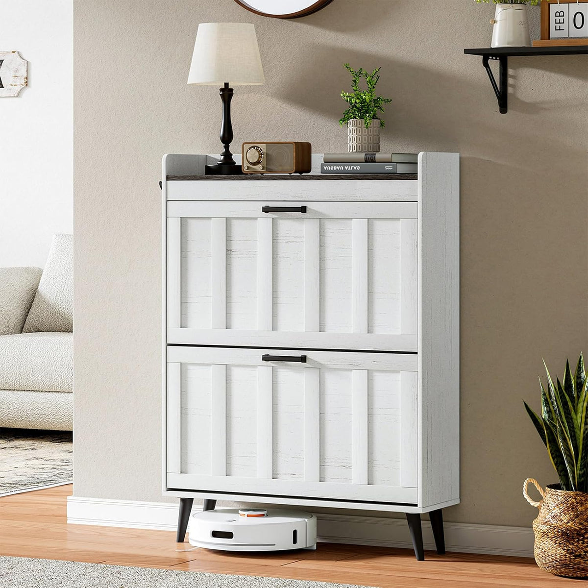 ChooChoo Shoe Storage Cabinet with 2 Flip Drawers
