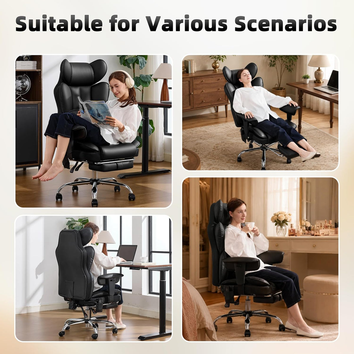 Fizzin Big and Tall Office Chair 500lbs with Massage and Heating Function