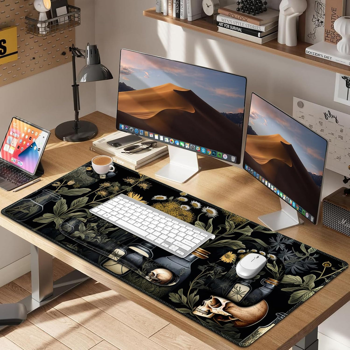 Large Mouse Pad with Wrist Support 4 in1 Set, XXL Big Game Mousepad + Keyboar...