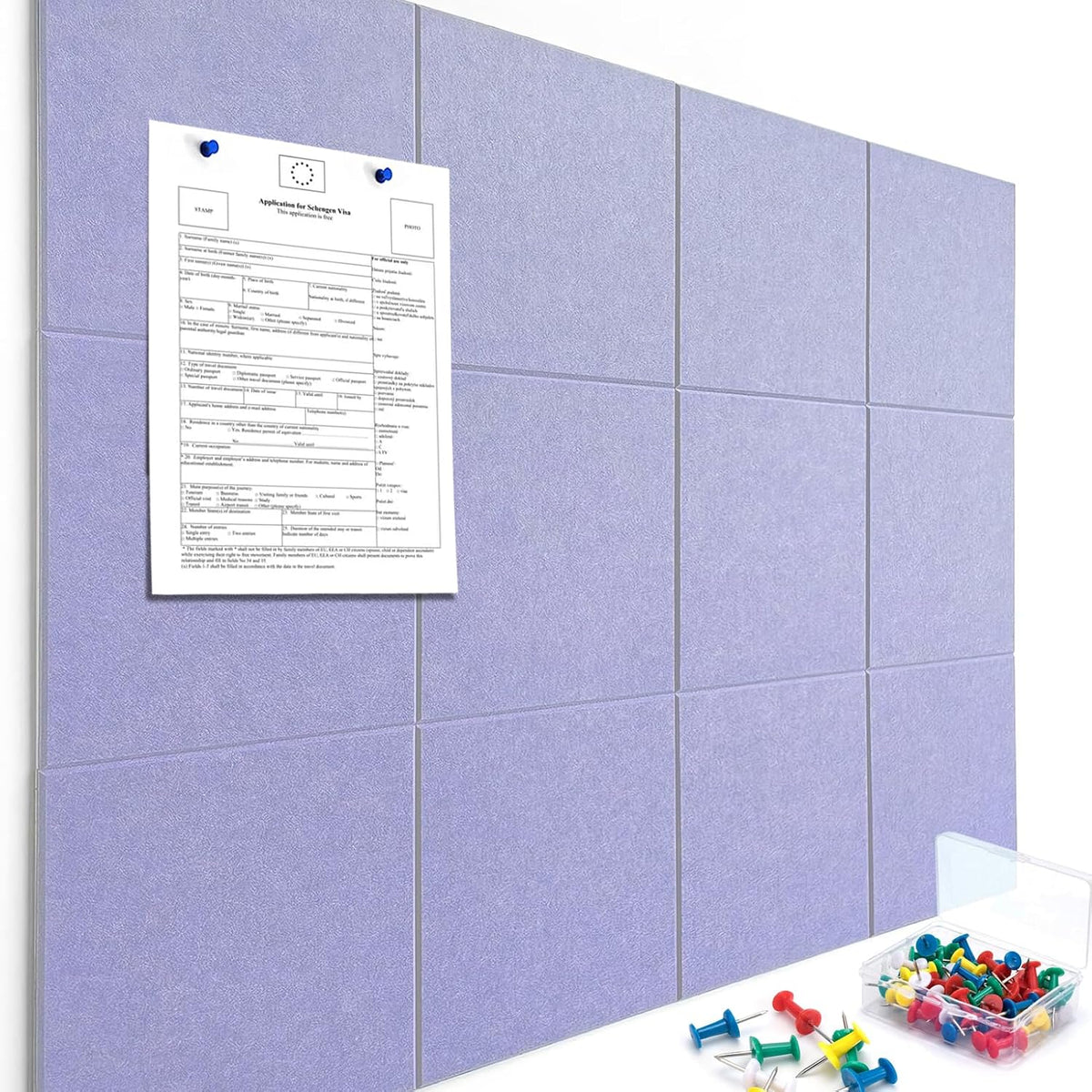 Cork Boards for Walls 48" x 36" Felt Board Alternative, 12 Pack Fel...