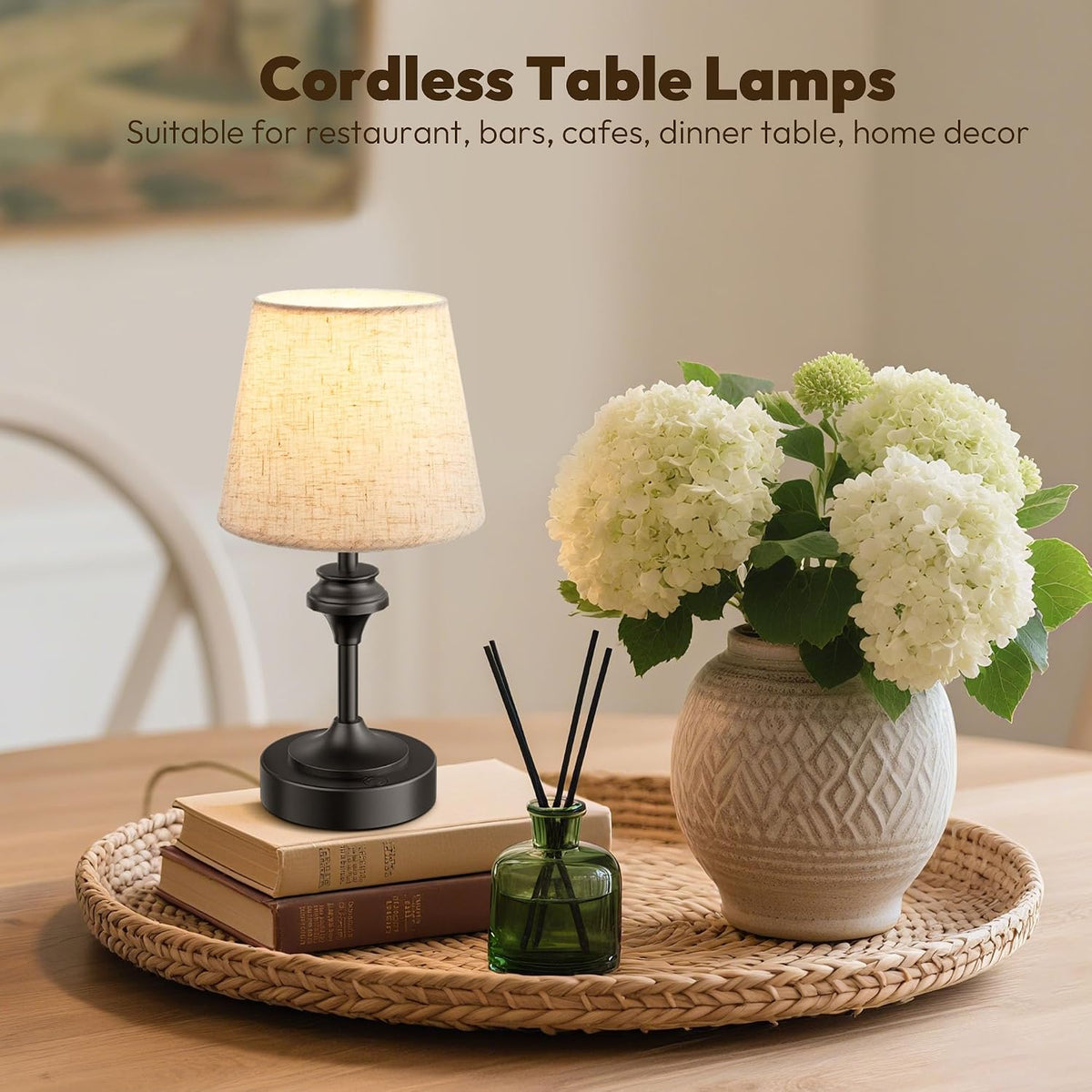 NIORSUN Portables Cordless Table Lamp, 10.2" Battery Operated Lamp, Beds...