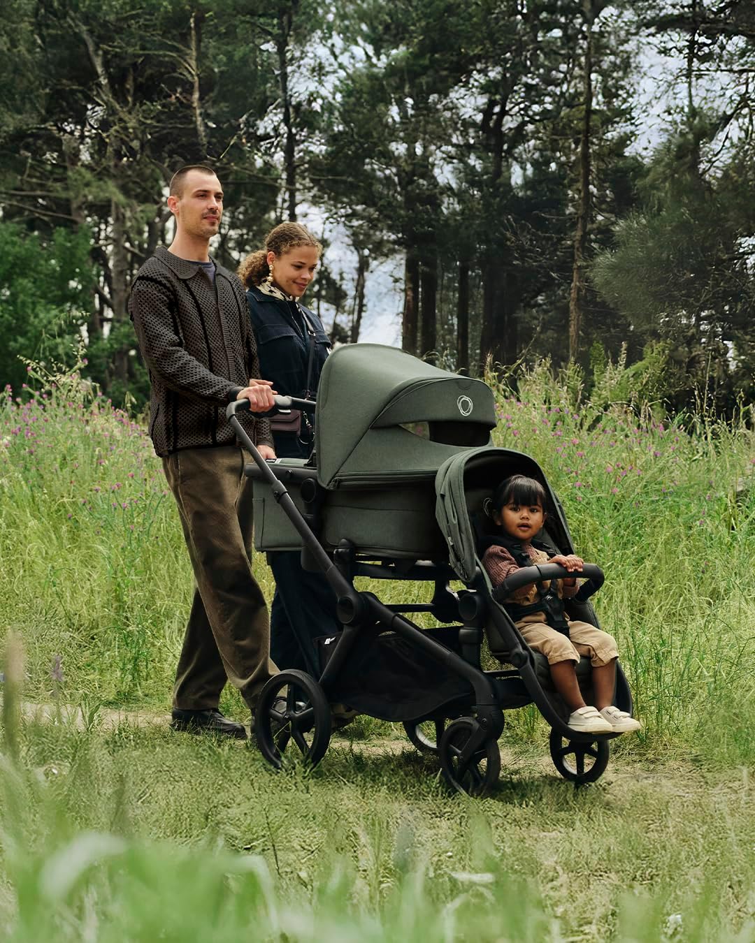 Bugaboo Kangaroo Sibling Seat for Double Stroller Conversion - Forest Green