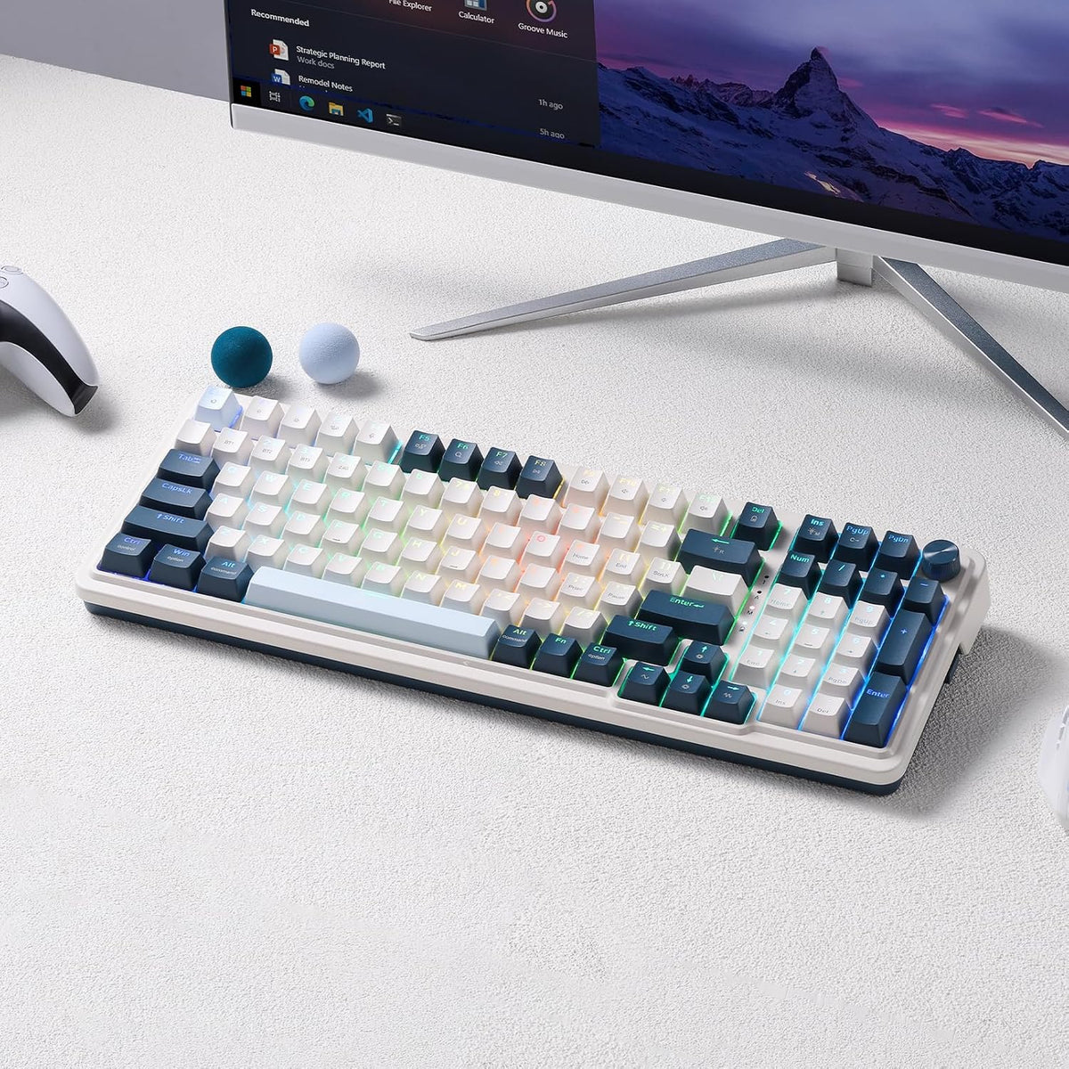 Redragon K686 PRO Wireless RGB Gasket Gaming Mechanical Keyboard, Easy Knob