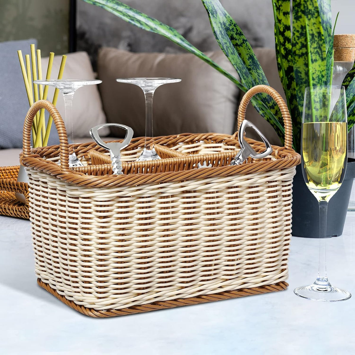 HEMOTON Utensil Caddy, Silverware Holder for Party Picnic Kitchen