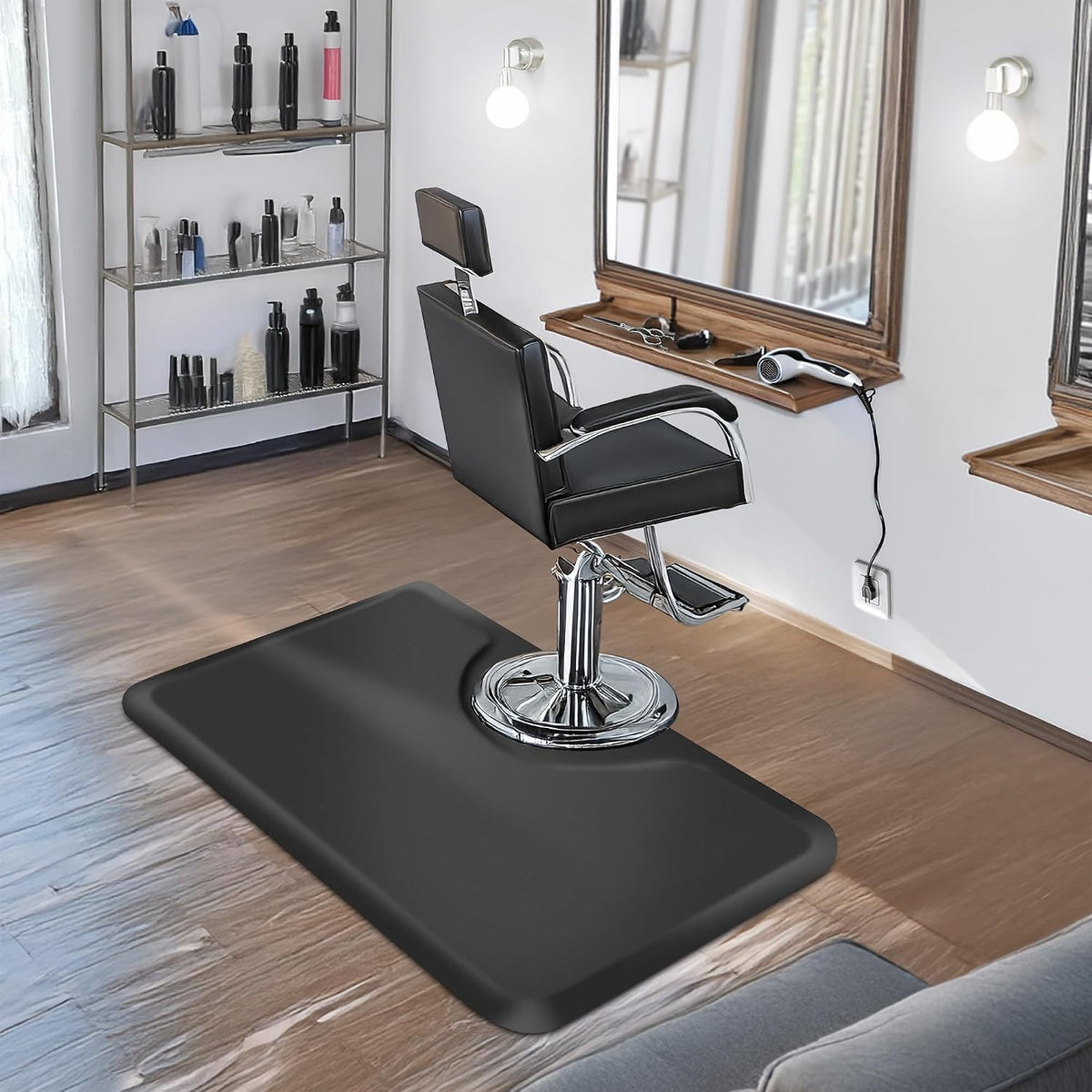 Saloniture 3 ft. x 5 ft. Salon & Barber Shop Chair Anti-Fatigue Floor Mat...