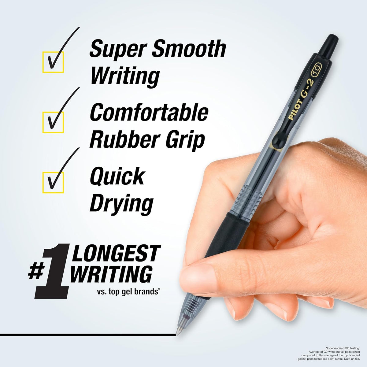 Pilot 84095 G2 Premium Retractable Gel Ink Pen, Refillable, Black Ink, 1.0 mm...