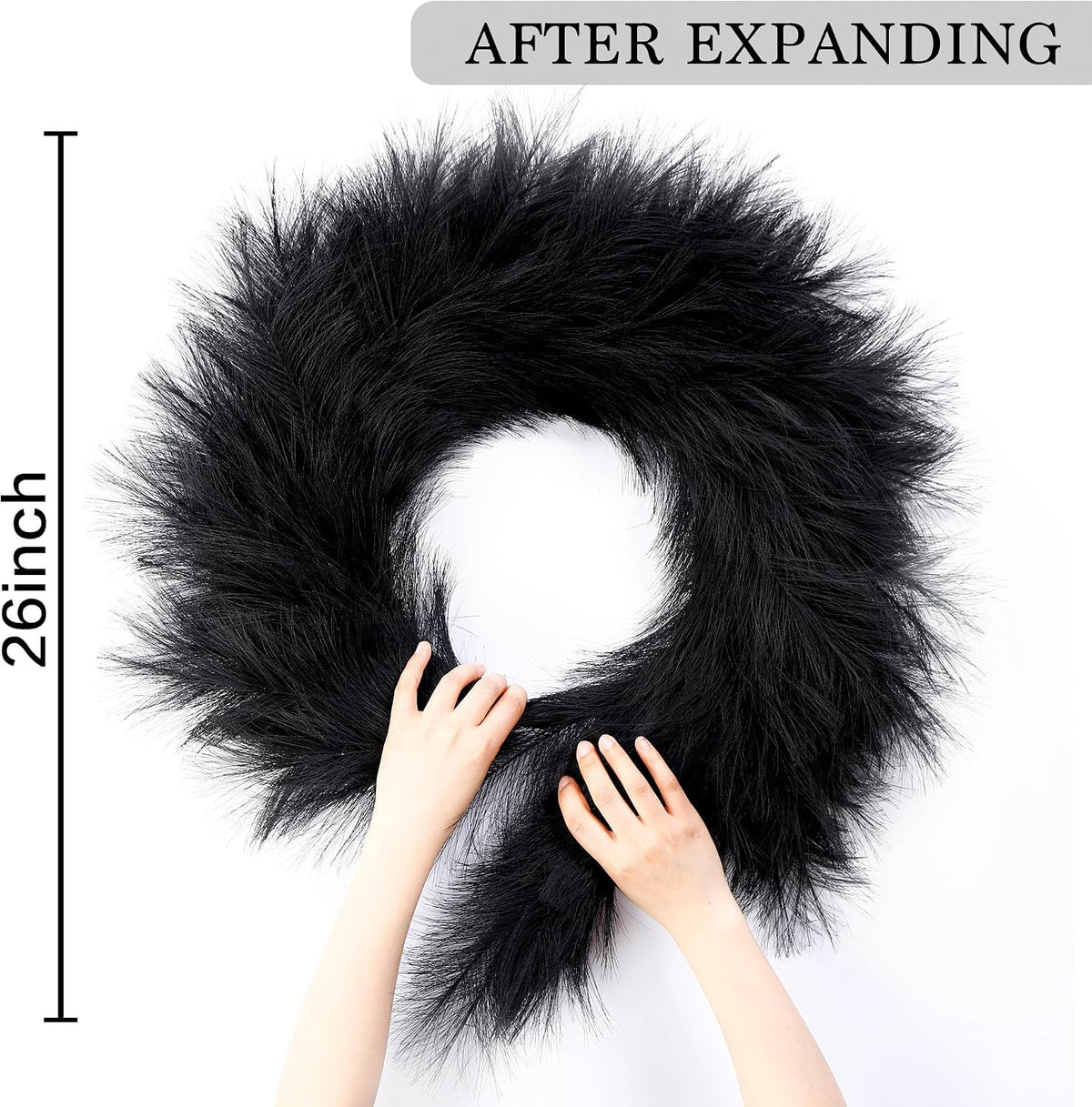 Sggvecsy Pampas Grass Wreath 26’’ Faux Pampas Wreath for All Seasons Artifici...