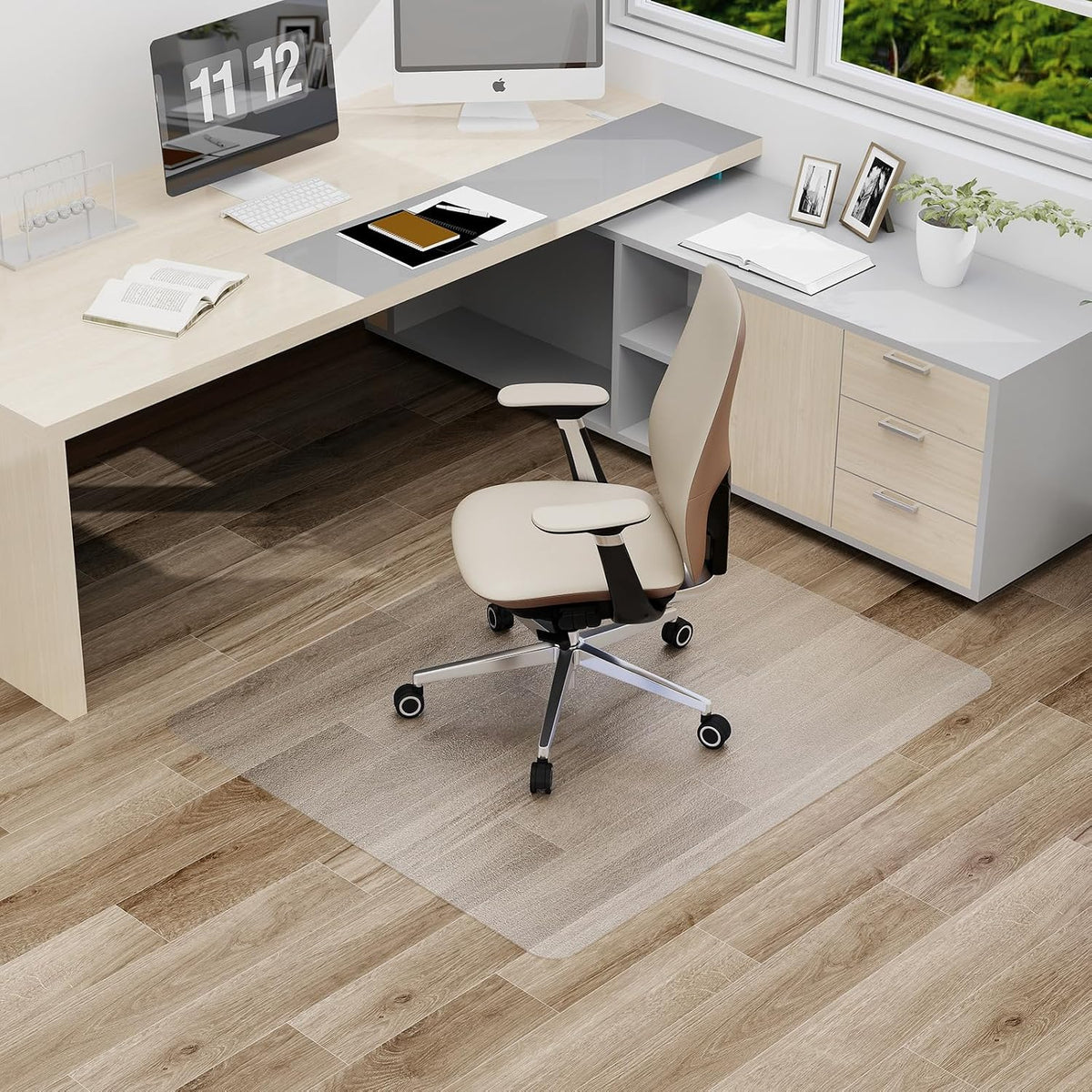 2mm Thicker Clear Office Chair Mat, 36"x48" Rolling Chair Floor Pro...