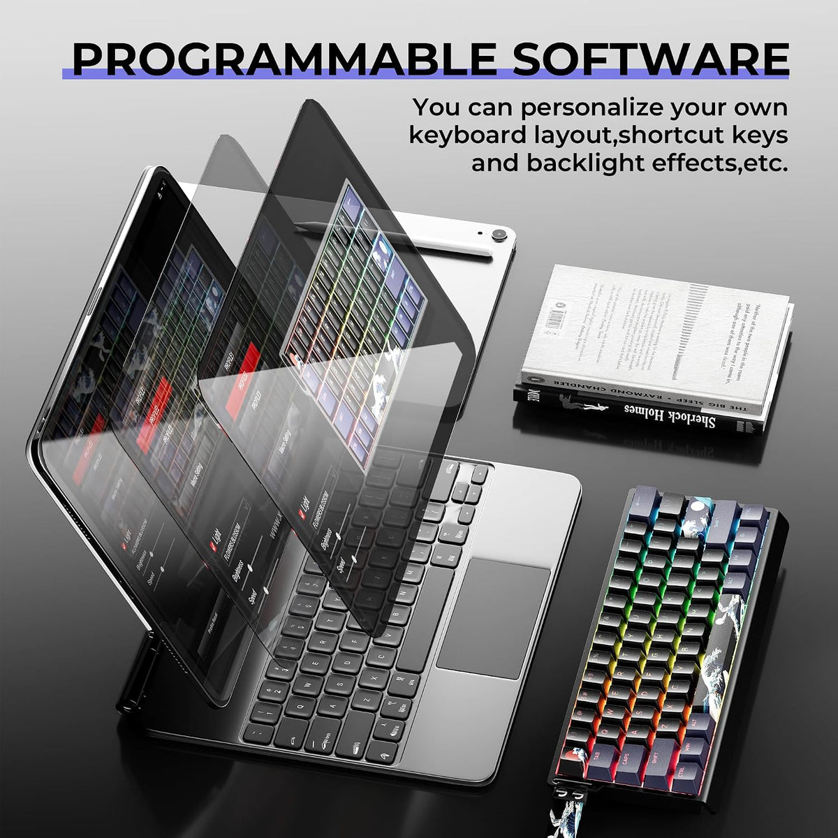 HITIME x XVX 60% Percent Keyboard with Strap, H61 Wired Aluminum Gaming Keybo...