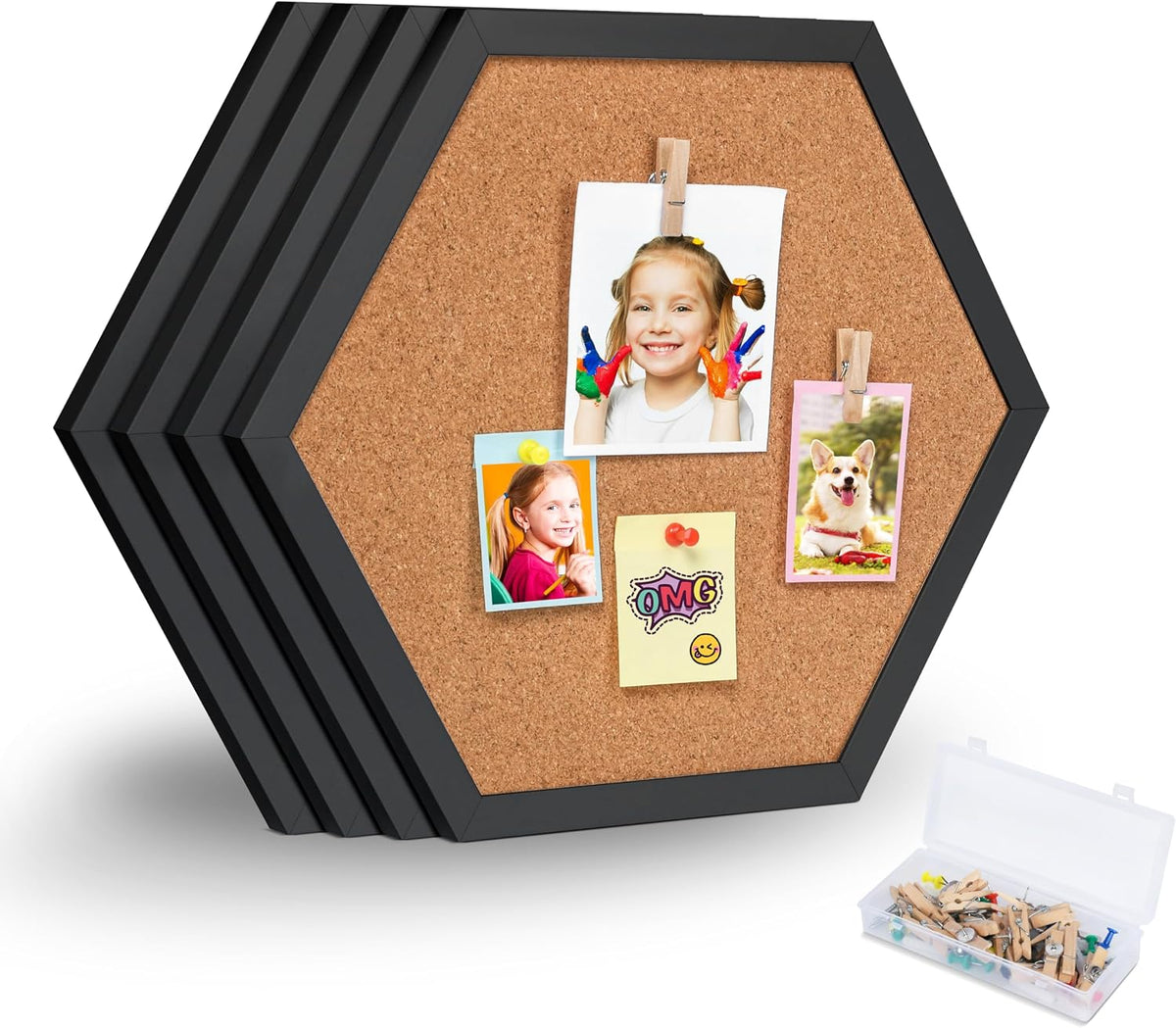 Facilife 4 Packs Cork Board,Corkboards for Wall,Small Cork Board Decorations,...