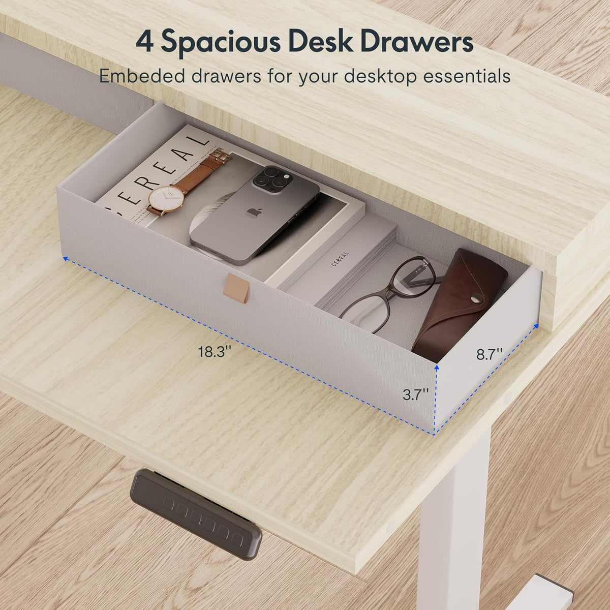 FLEXISPOT Reversible L-Shaped Corner Standing Desk with Monitor Shelf