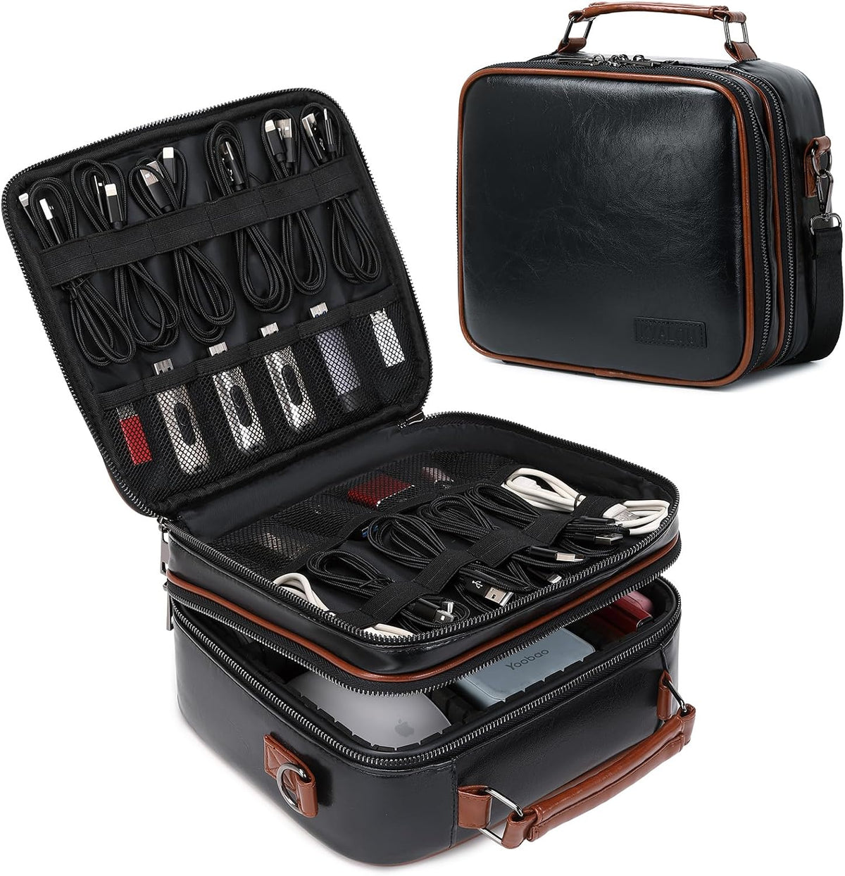 KYALOU Electronics Travel Organizer, Large Electronic Accessories Cable Case ...
