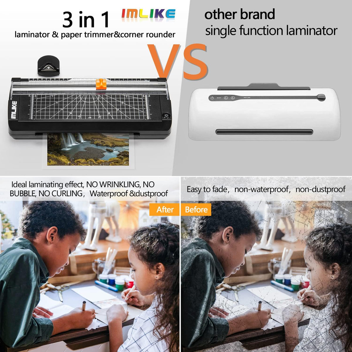 IMLIKE A4 Thermal Laminator with Laminating Pouches - 9" Photo Laminatin...