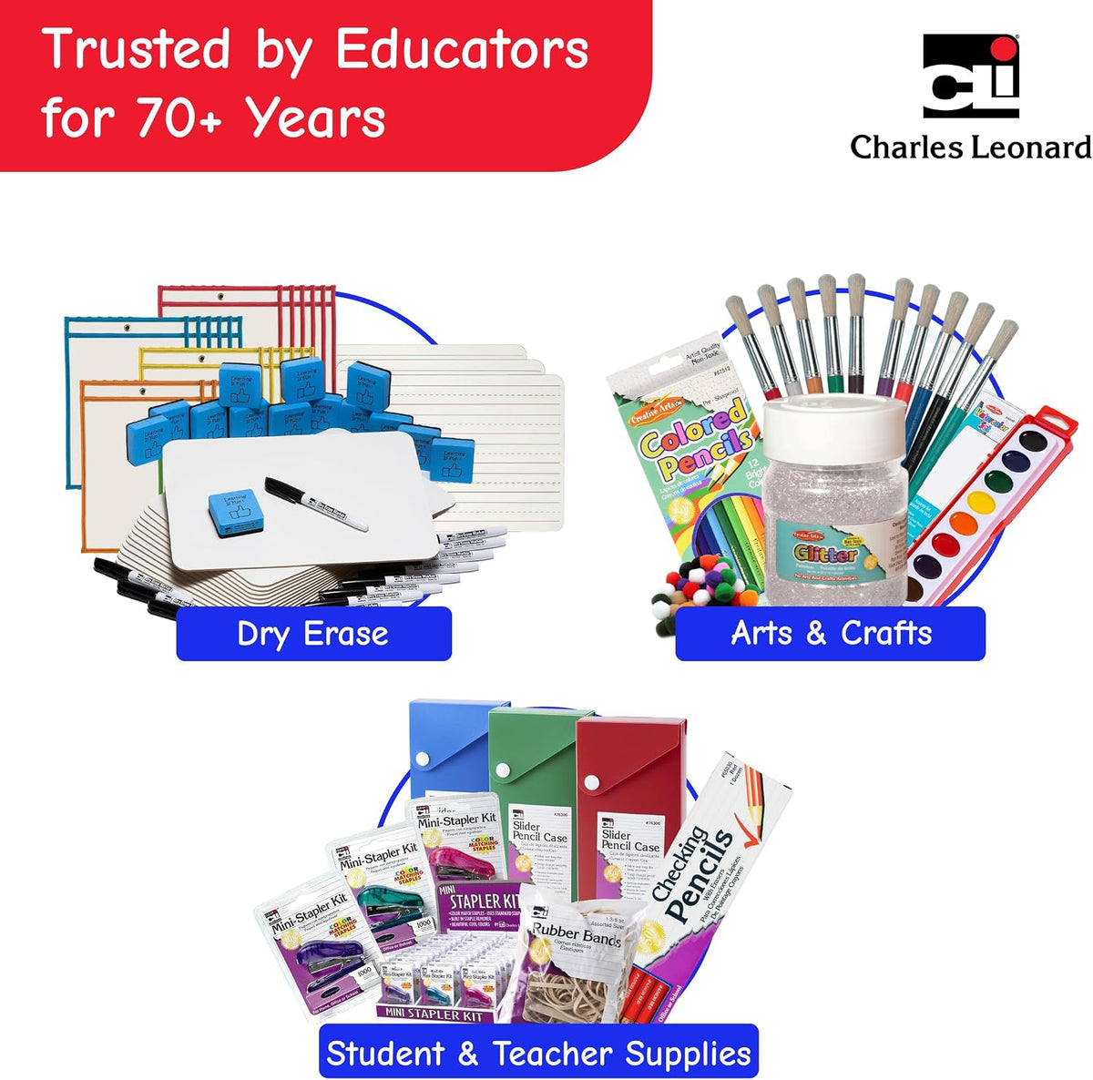 Charles Leonard Dry Erase Board Classroom Pack - Mini Lapboard School Supplie...
