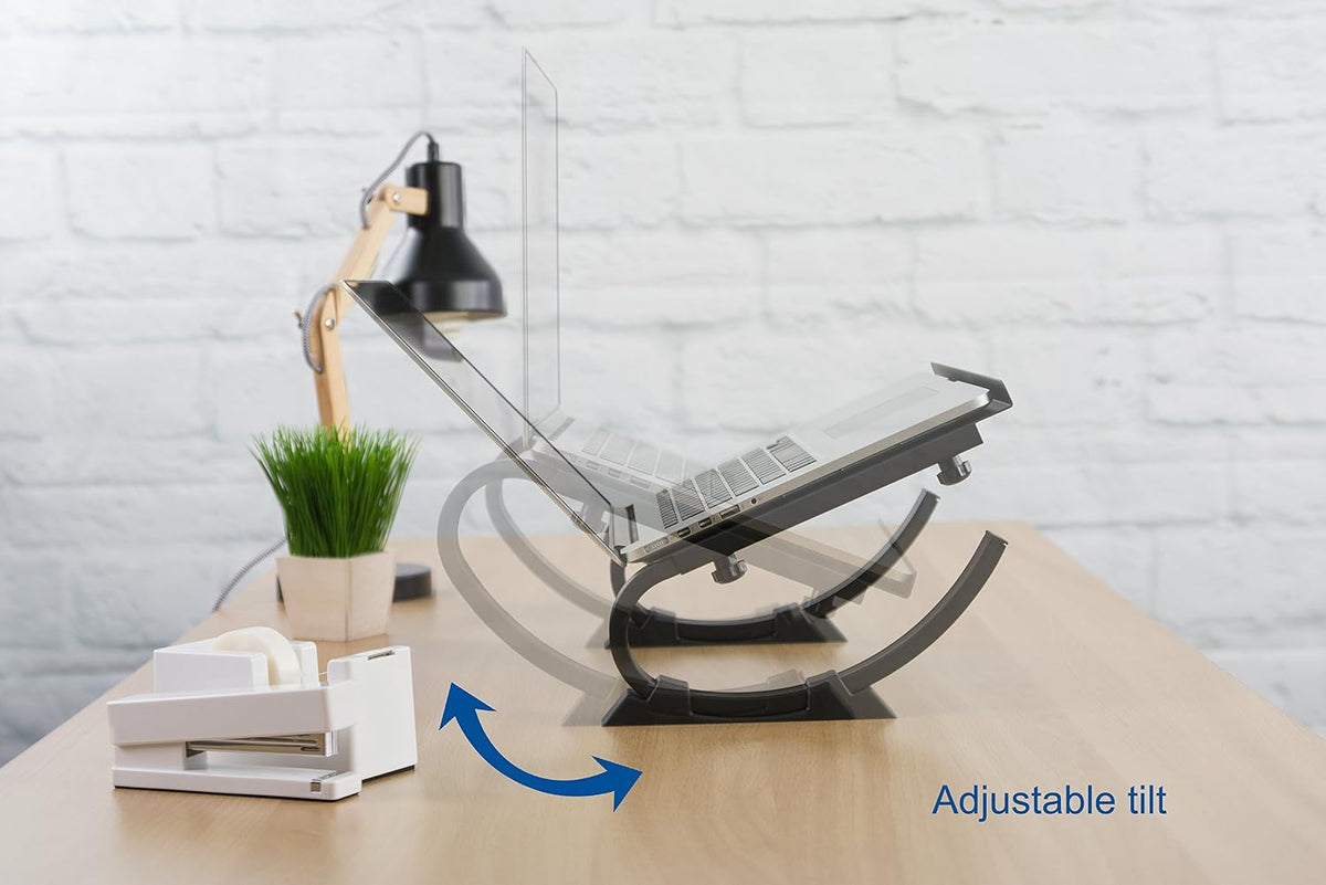 VIVO Black Fully Adjustable Curved Laptop, Notebook and Monitor Riser Stand S...