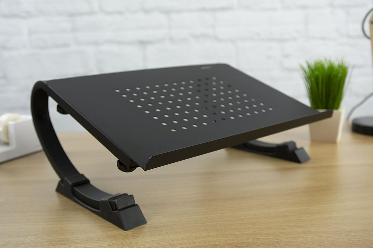 VIVO Black Fully Adjustable Curved Laptop, Notebook and Monitor Riser Stand S...