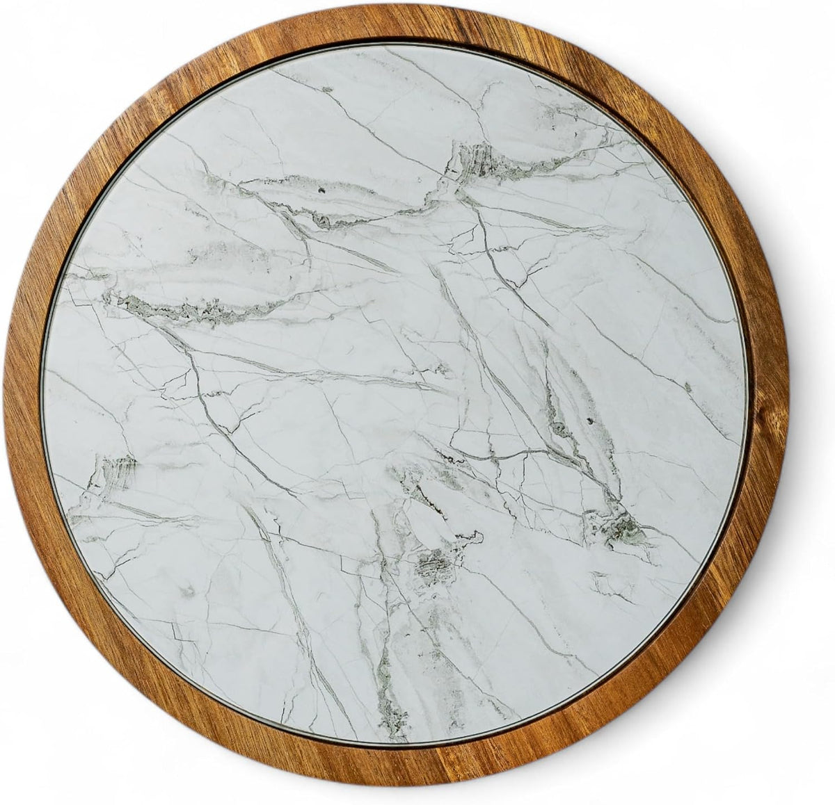 Rickby, 12" Premium Acacia Wood Lazy Susan Turntable for Table Top with ...