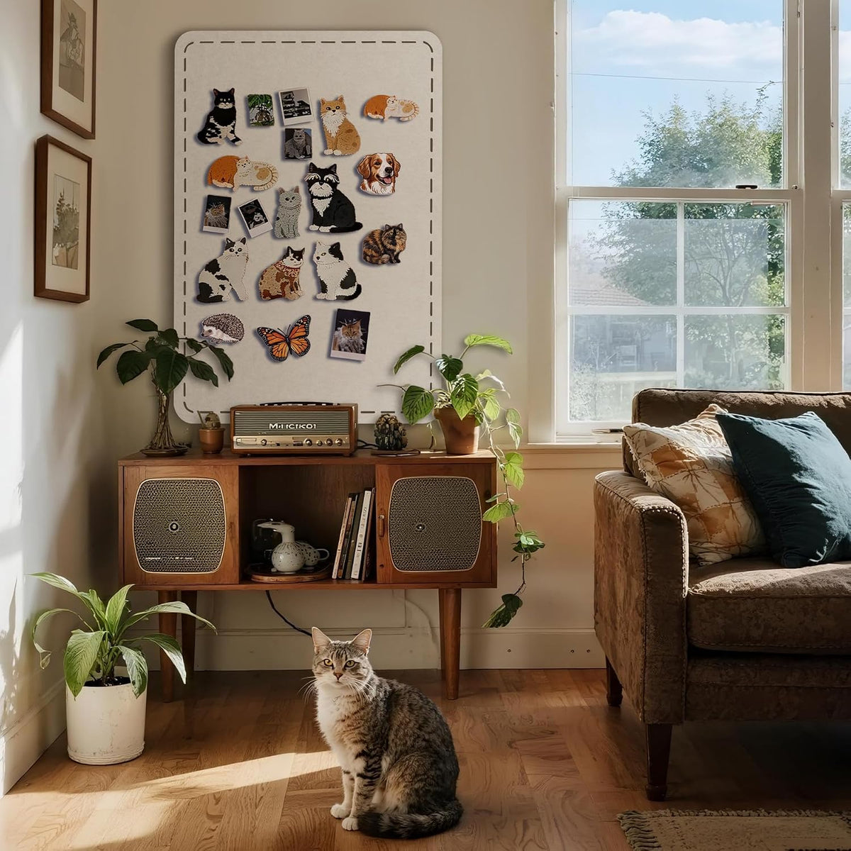 Stitched Bulletin Board 36 x 24 Inches Cork Board Alternative for Wall