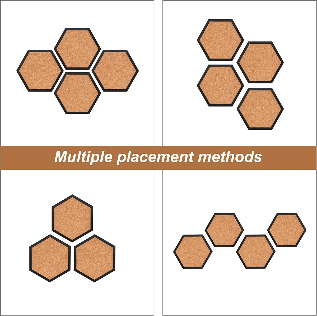 Facilife 4 Packs Cork Board,Corkboards for Wall,Small Cork Board Decorations,...