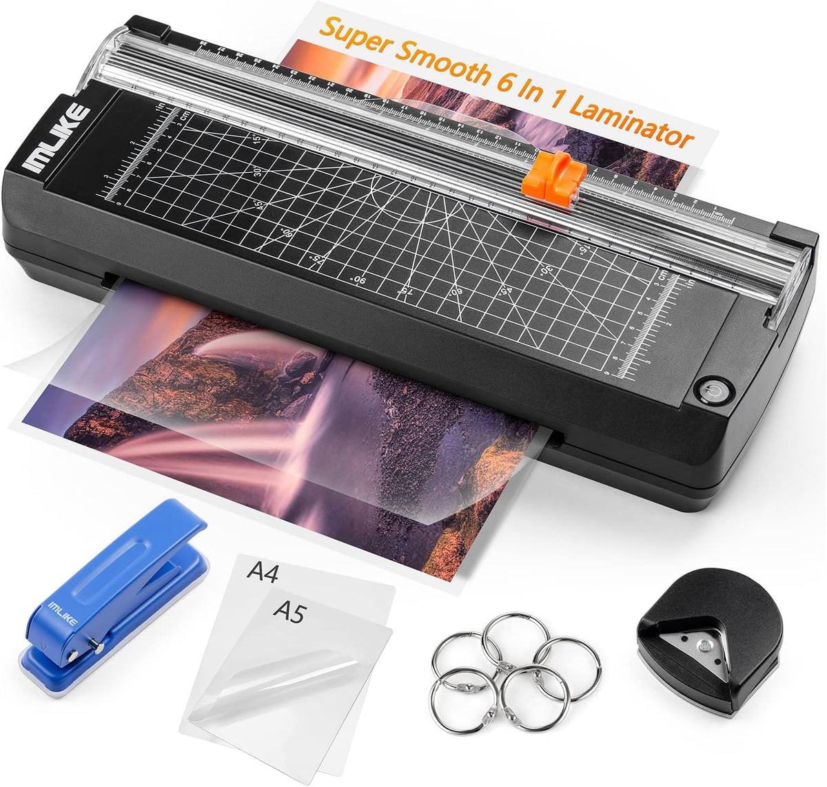 IMLIKE A4 Thermal Laminator with Laminating Pouches - 9" Photo Laminatin...