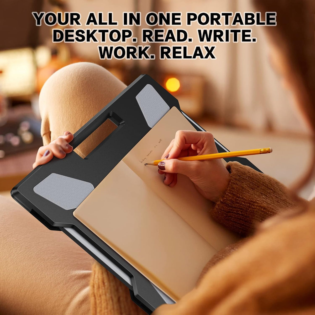 Laptop Lap Desk for Bed & Couch, Portable Laptop Lap Pad with Retractable...
