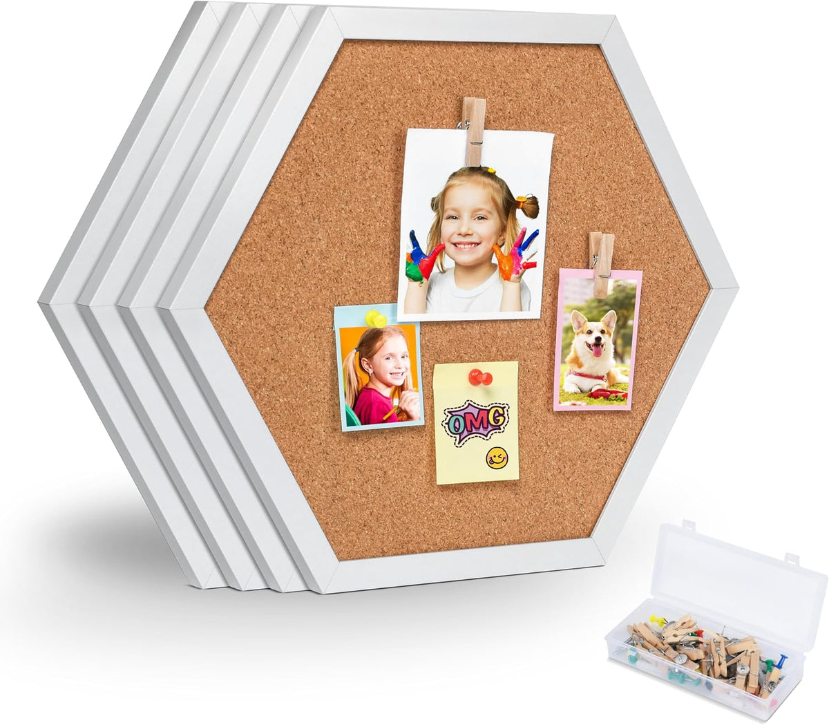 Facilife 4 Packs Cork Board,Corkboards for Wall,Small Cork Board Decorations,...