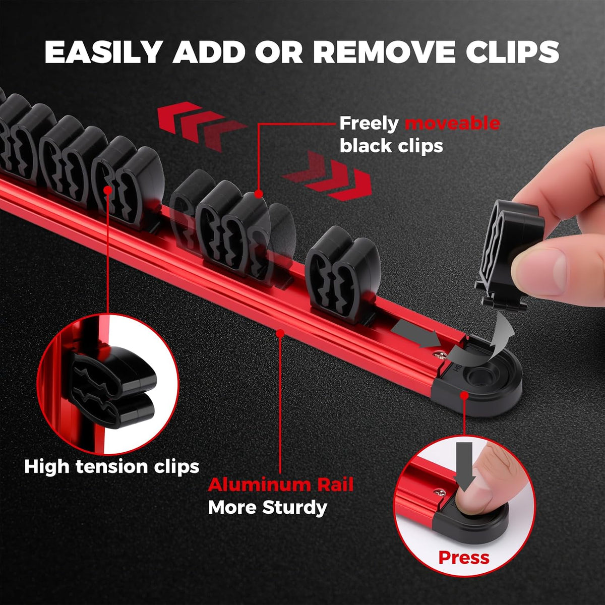 Mayouko 8-Piece Magnetic Socket Organizer and Magnetic Screwdriver Organizer ...