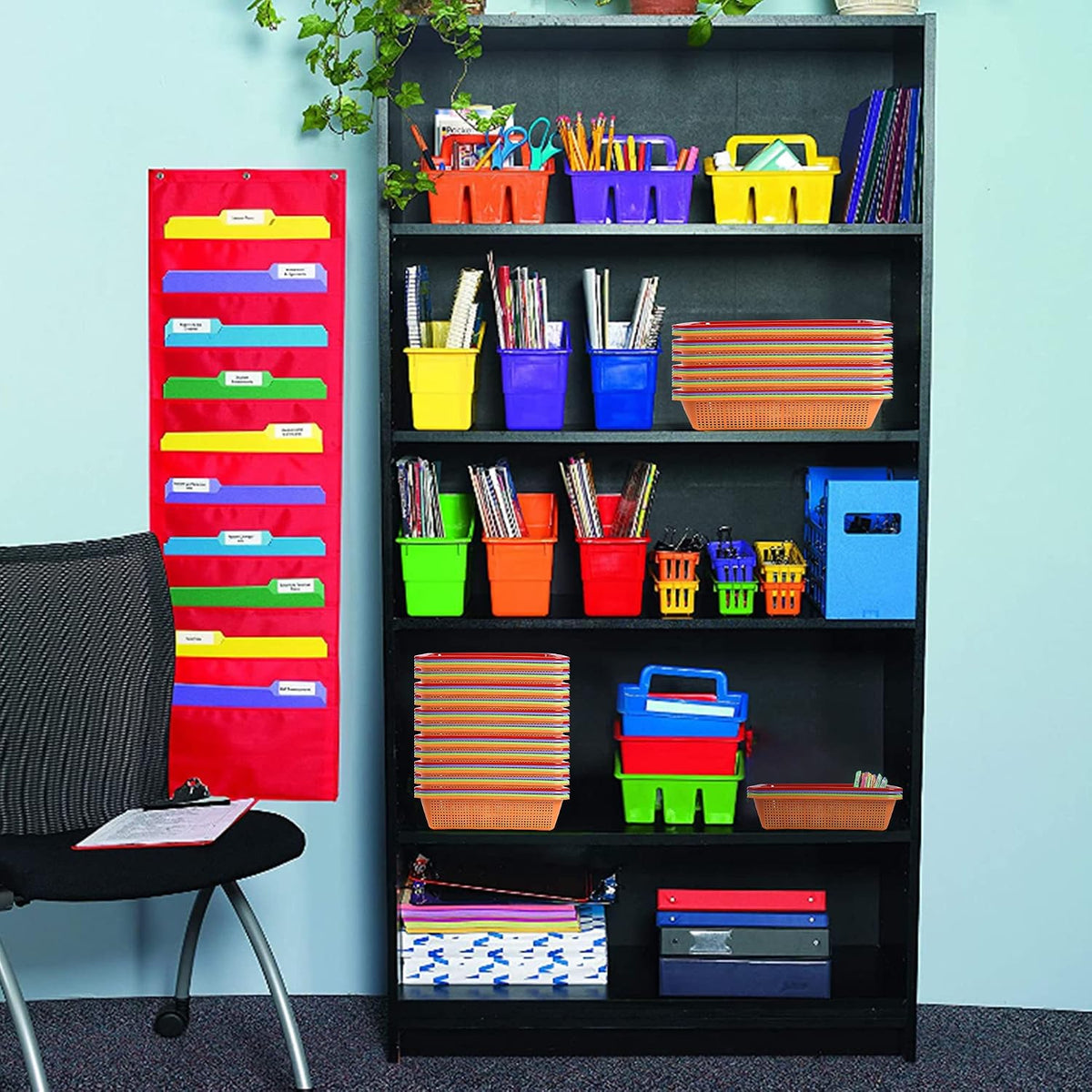 Kolewo4ever 24 Pack Classroom Storage Baskets Pencil Organizer Bins 13.5 x 10...
