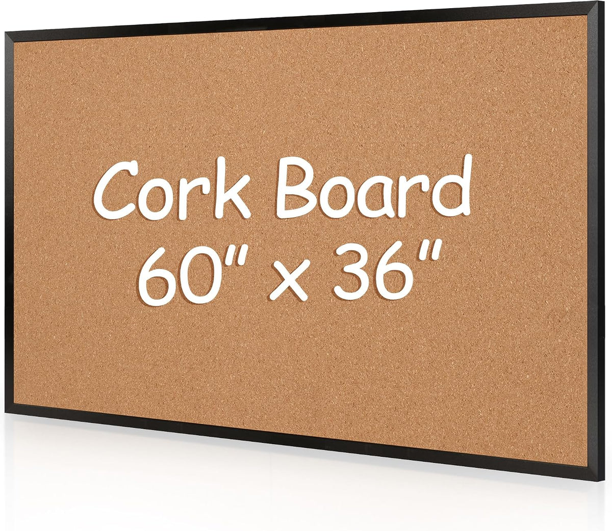 Extra Large Cork Bulletin Board 60" X 36", Black Wood Framed Corkbo...